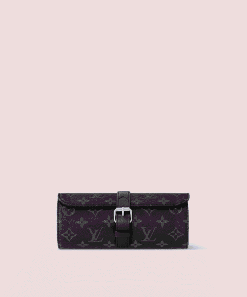 1:1 Replica Louis Vuitton LV 3 Watch Case Monogram Eclipse Canvas Unique Bag For Men M43385 - 7.9in/20cm