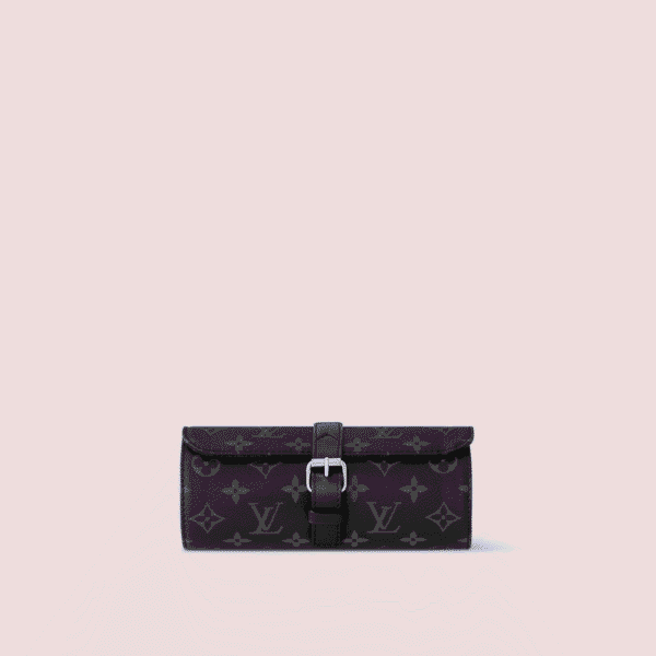 1:1 Replica Louis Vuitton LV 3 Watch Case Monogram Eclipse Canvas Unique Bag For Men M43385 - 7.9in/20cm