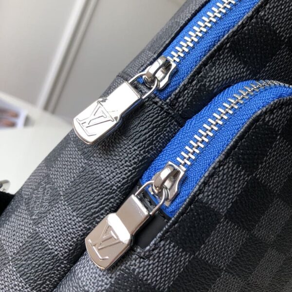 1:1 Replica Louis Vuitton LV Avenue Slingbag NM Damier Graphite Canvas Blue Unique Bag For Men N40008 - 12.2in/31cm