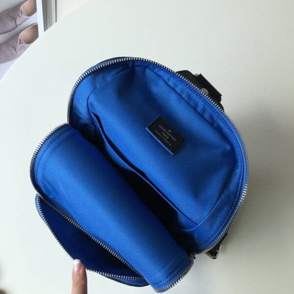 1:1 Replica Louis Vuitton LV Avenue Slingbag NM Damier Graphite Canvas Blue Unique Bag For Men N40008 - 12.2in/31cm