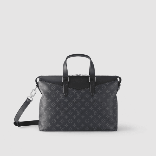 1:1 Replica Louis Vuitton LV Briefcase Explorer Monogram Eclipse Canvas Unique Bag For Men M40566 - 15.4in/39cm