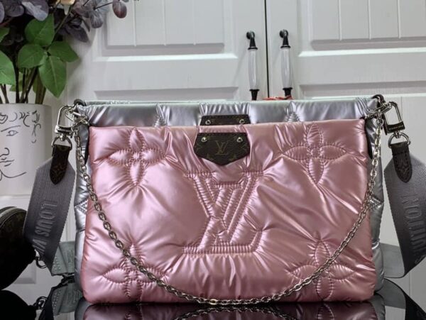 1:1 Replica Louis Vuitton LV Maxi Multi Pochette Accessoires Sliver/ Light Pink Unique Bag For Women‎ 13.4n/34cm M21057
