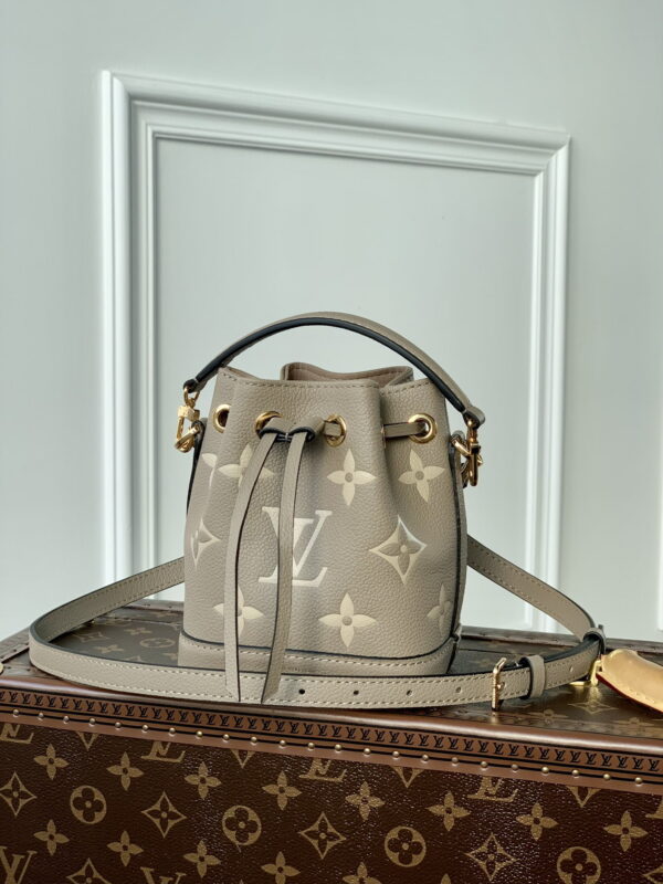 1:1 Replica Louis Vuitton LV Nano Noé Black/Grey Essential Bag For Women M46291 - 6.3in/ 16cm