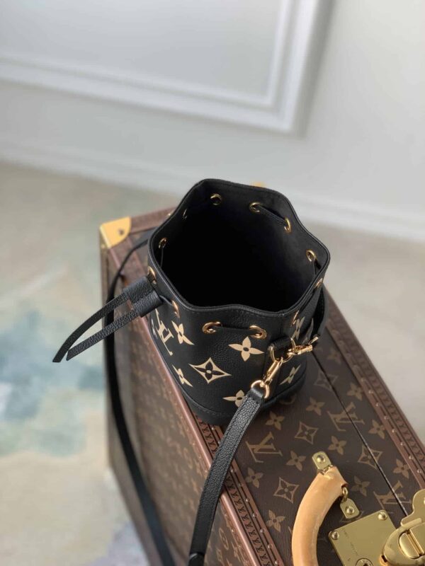 1:1 Replica Louis Vuitton LV Nano Noé Black/Grey Essential Bag For Women M46291 - 6.3in/ 16cm