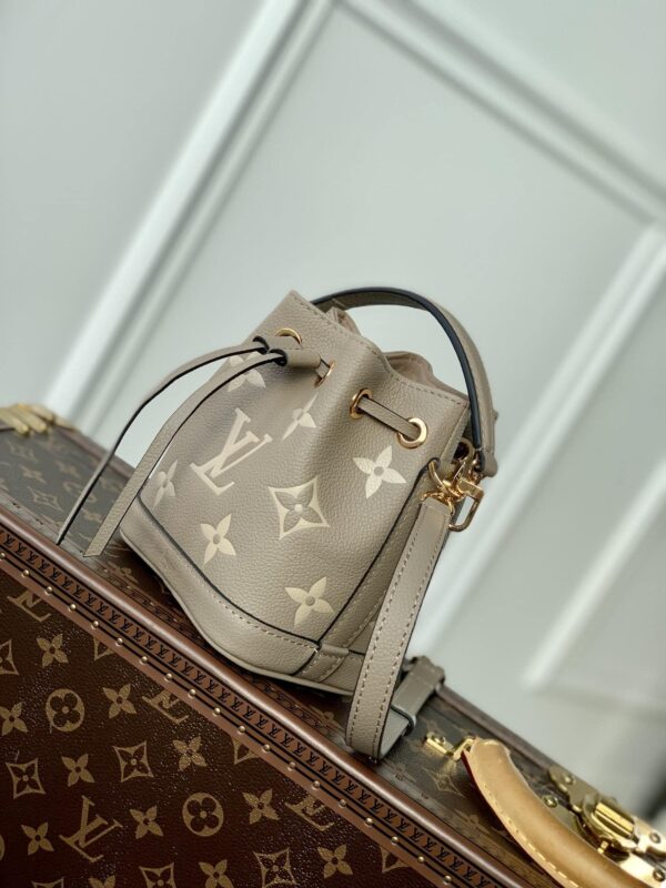 1:1 Replica Louis Vuitton LV Nano Noé Black/Grey Essential Bag For Women M46291 - 6.3in/ 16cm