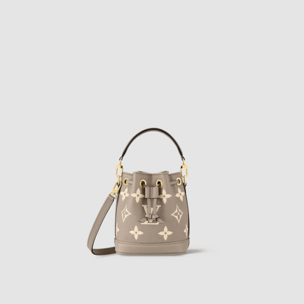 1:1 Replica Louis Vuitton LV Nano Noé Black/Grey Essential Bag For Women M46291 - 6.3in/ 16cm