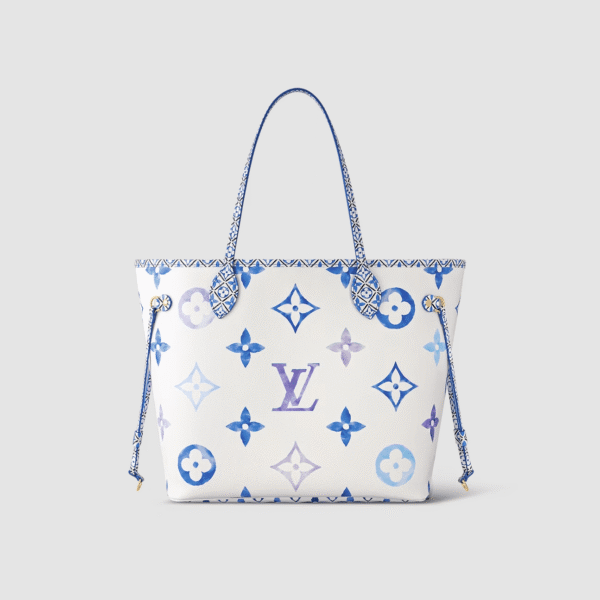 1:1 Replica Louis Vuitton LV Neverfull MM Other Monogram Canvas Blue Luxury Bag For Women M22979 - 12.2in/ 31cm