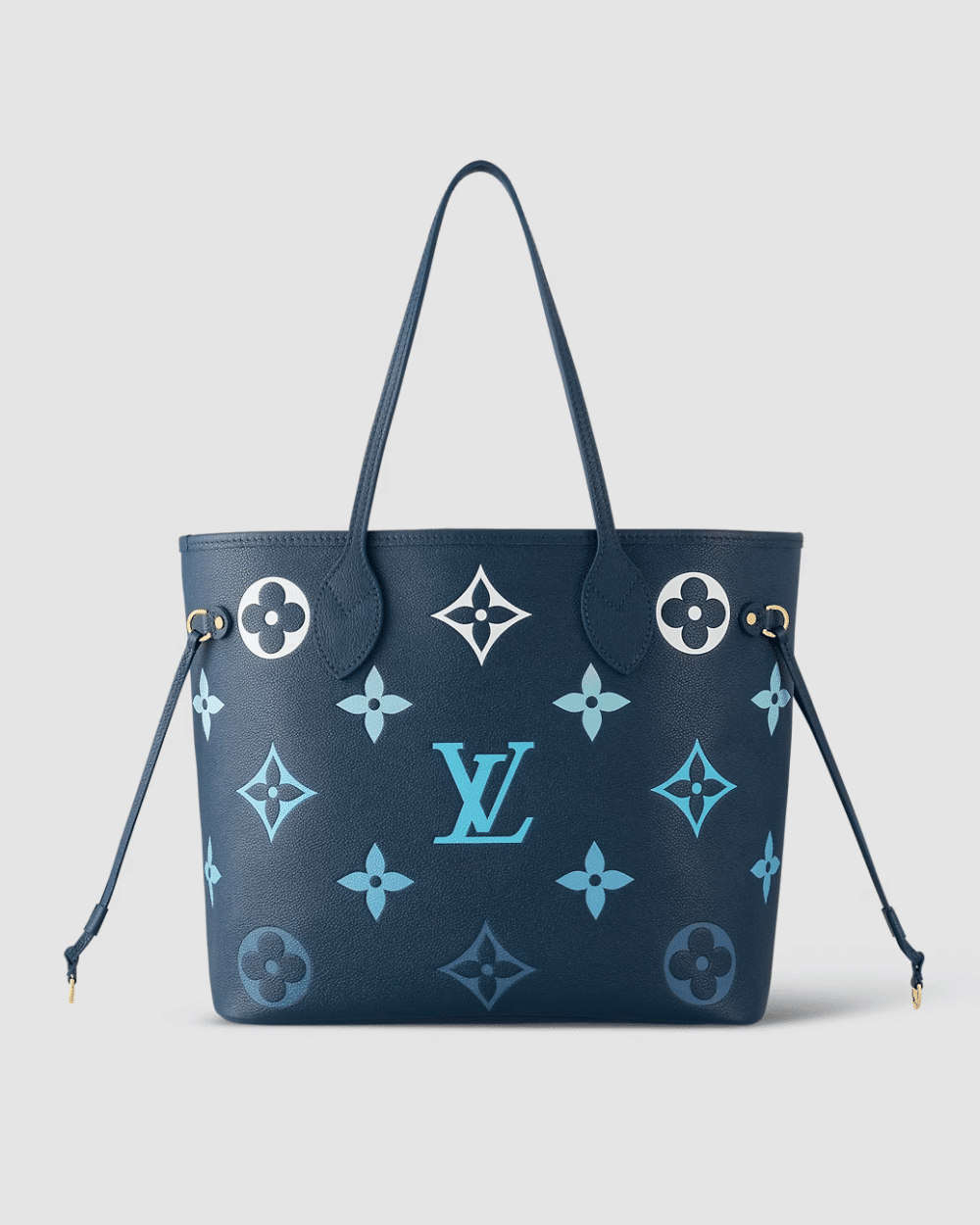 1:1 Replica Louis Vuitton LV Neverfull MM Monogram Empreinte Gradient Blue Luxury Women Bag M46514 - 30.9cm/ 12.2in