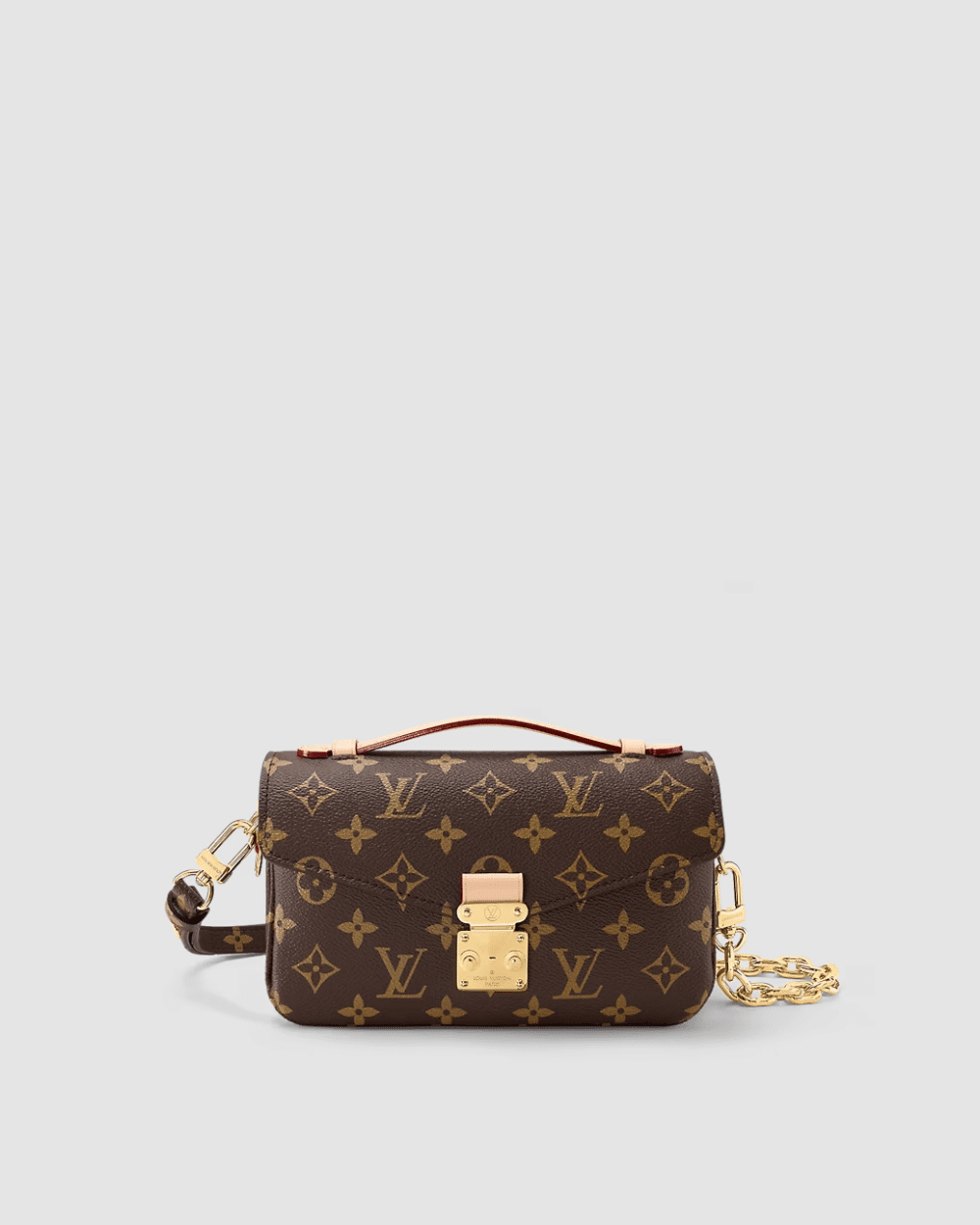 1:1 Replica Louis Vuitton LV Pochette Métis East West Brown Essential Bag For Women M46279‎ 8.5in/21.5cm