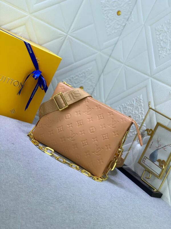 1:1 Replica Louis Vuitton LV Coussin PM Monogram Embossed Puffy Cream Luxury Bag For Women -  10.2in/26cm