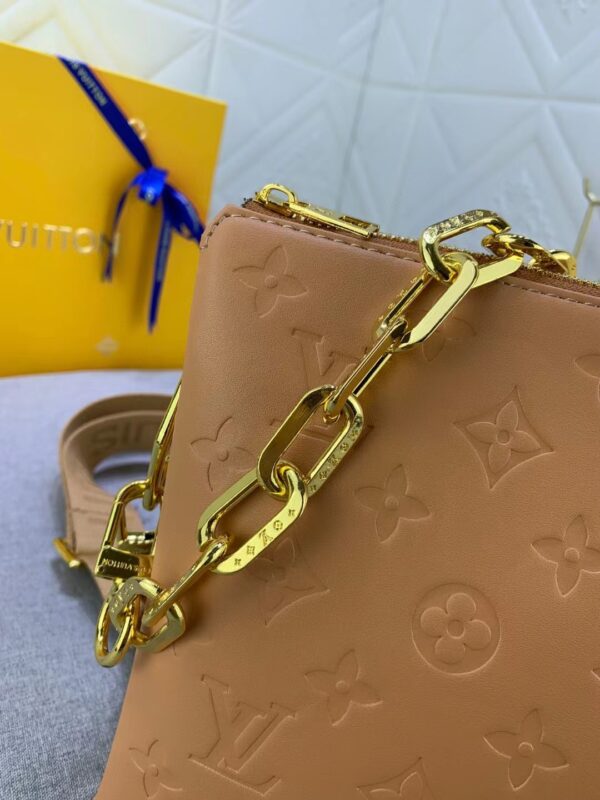 1:1 Replica Louis Vuitton LV Coussin PM Monogram Embossed Puffy Cream Luxury Bag For Women -  10.2in/26cm