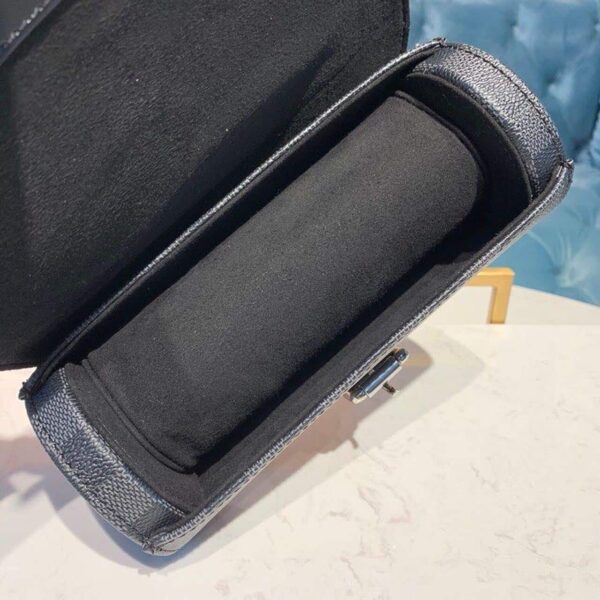 1:1 Replica Louis Vuitton LV 3 Watch Case Damier Graphite Canvas Unique Bag For Men N41137 - 7.9in/20cm