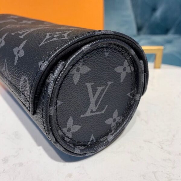 1:1 Replica Louis Vuitton LV 3 Watch Case Monogram Eclipse Canvas Unique Bag For Men M43385 - 7.9in/20cm