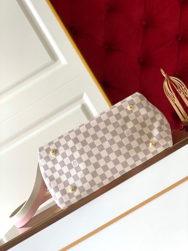 1:1 Replica Louis Vuitton LV Beaubourg Hobo MM Damier Azur Canvas Luxury Bag For Women N40343 - 12.6in/32cm