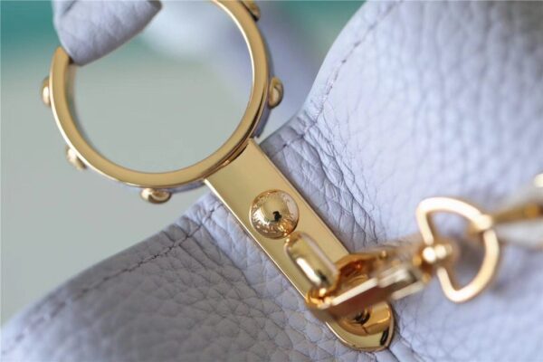1:1 Replica Louis Vuitton LV Capucines Mini Taurillon Light Blue Luxury Bag For Women - 21cm/8.3in