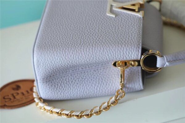 1:1 Replica Louis Vuitton LV Capucines Mini Taurillon Light Blue Luxury Bag For Women - 21cm/8.3in