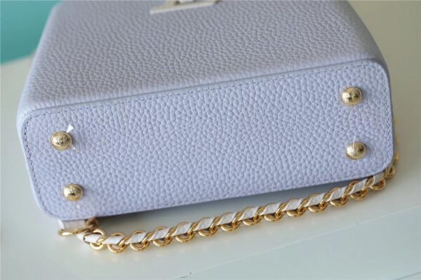 1:1 Replica Louis Vuitton LV Capucines Mini Taurillon Light Blue Luxury Bag For Women - 21cm/8.3in