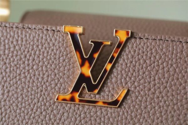 1:1 Replica Louis Vuitton LV Capucines Mini Taurillon Light Brown Luxury Bag For Women M56071 - 21cm/8.3in