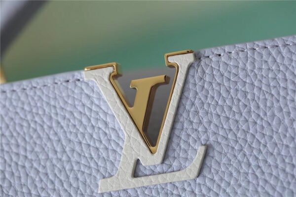 1:1 Replica Louis Vuitton LV Capucines MM Taurillon Light Blue Luxury Bag For Women - 31.5cm/12.4in