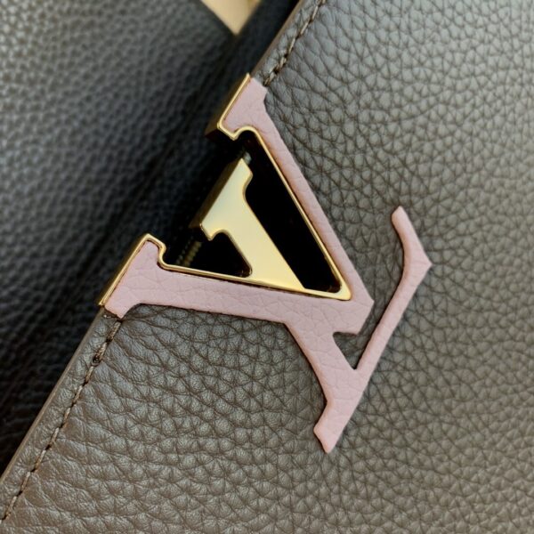 1:1 Replica Louis Vuitton LV Capucines MM Taurillon Smokey Brown Luxury Bag For Women M59516 - 12.4in/31.5cm