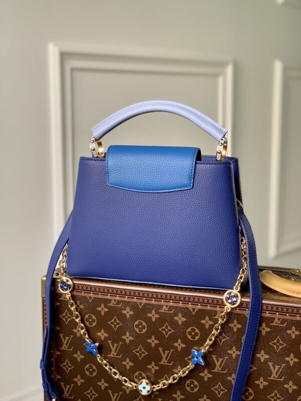 1:1 Replica Louis Vuitton LV Capuciness MM Handbag Blue Luxury Bag For Women M20844 - 12.4in/32cm