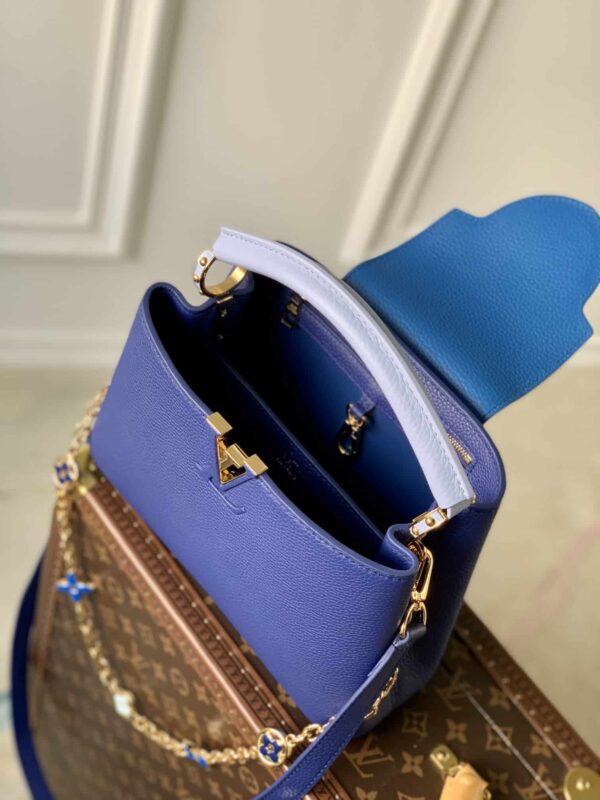 1:1 Replica Louis Vuitton LV Capuciness MM Handbag Blue Luxury Bag For Women M20844 - 12.4in/32cm
