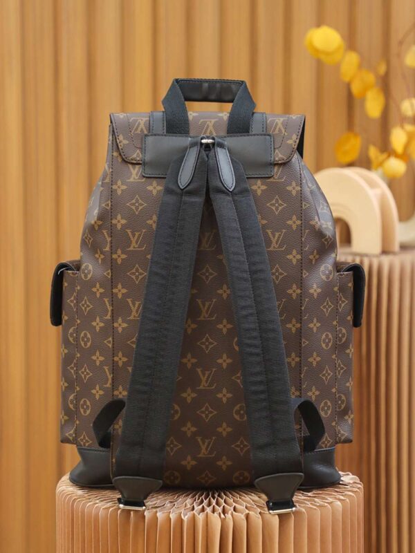 1:1 Replica Louis Vuitton LV Christopher MM Backpack Brown Essential Bag For Men N43735 - 44cm / 17.3in
