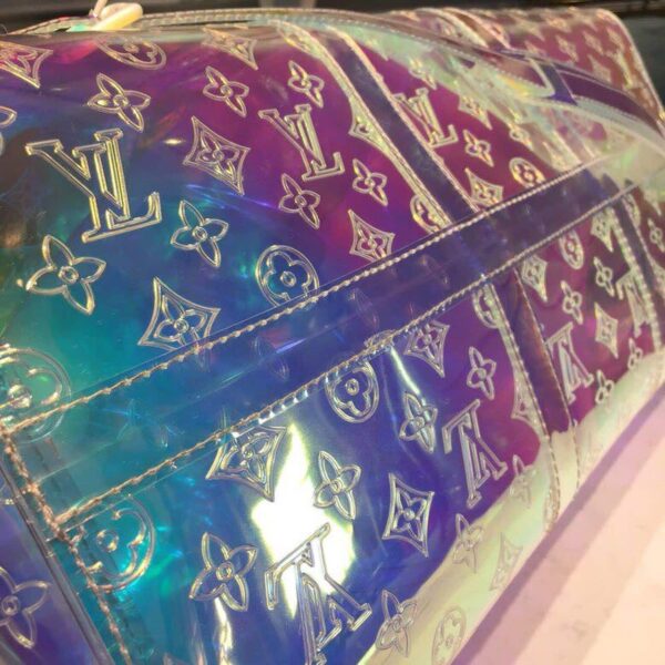 1:1 Replica Louis Vuitton LV Keepall Bandouliere 50 Monogram PVC Iridescent Prism By Virgil Abloh Unique Bag For Men M53271 - 19.7in/50cm