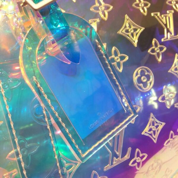 1:1 Replica Louis Vuitton LV Keepall Bandouliere 50 Monogram PVC Iridescent Prism By Virgil Abloh Unique Bag For Men M53271 - 19.7in/50cm