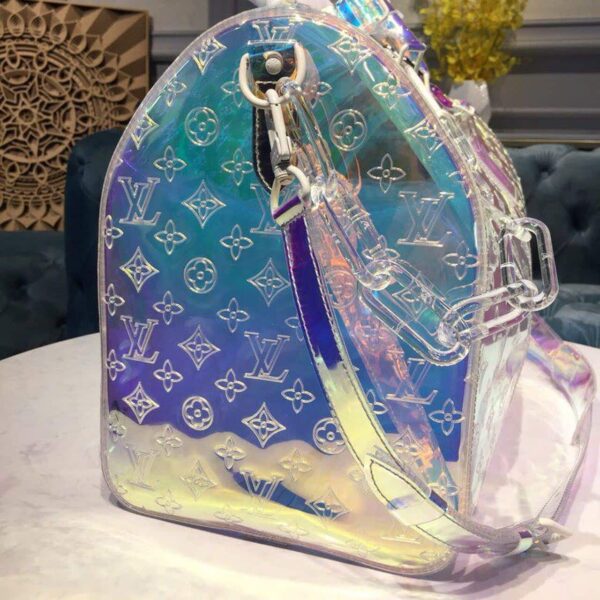 1:1 Replica Louis Vuitton LV Keepall Bandouliere 50 Monogram PVC Iridescent Prism By Virgil Abloh Unique Bag For Men M53271 - 19.7in/50cm