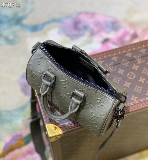 1:1 Replica Louis Vuitton LV Keepall XS Monogram Seal Khaki Unique Bag For Men M57961 - 8.3in/21cm