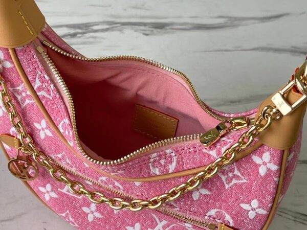 1:1 Replica Louis Vuitton LV Loop Since 1854 Jacquard Pink Luxury Bag For Wonmen M81166 - 9.1in/23cm
