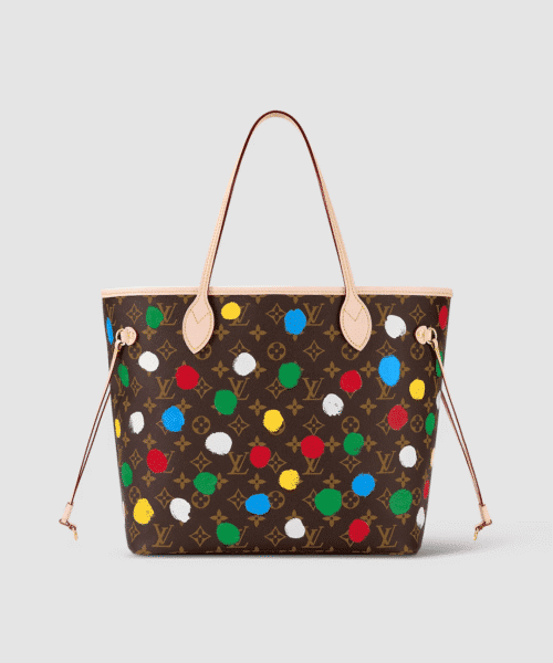 1:1 Replica Louis Vuitton LV LV x YK Neverfull MM Brown Vibrant Bag For Women M46381 - 31cm/ 12.2 in
