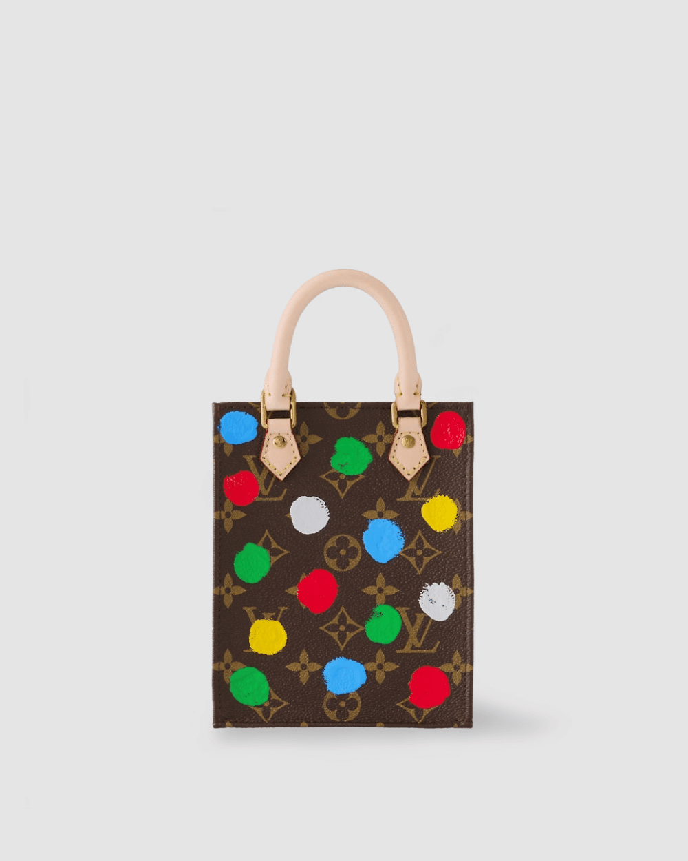 1:1 Replica Louis Vuitton LV LV x YK Petit Sac Plat Tote Brown Gorgeous Bag For Women M81867 - 6.7in/ 17cm