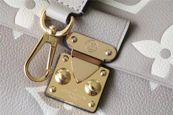 1:1 Replica Louis Vuitton LV Madeleine MM Monogram Empreinte Dove Gray/ Creme Beige Luxury Bag For Women M46041 - 11.8in/30cm