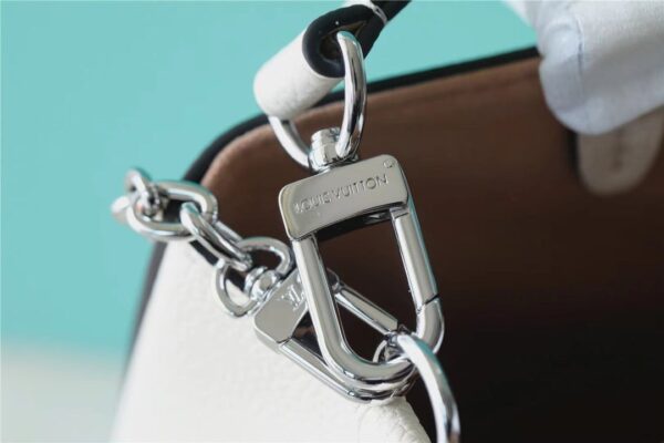 1:1 Replica Louis Vuitton LV Marelle MM Epi White Luxury Bag For Women -  11.8in/30cm