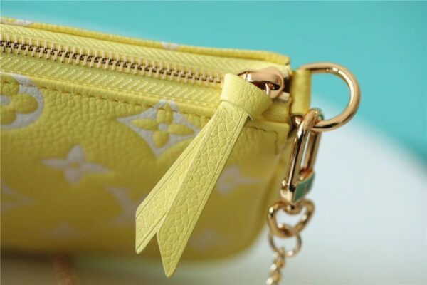 1:1 Replica Louis Vuitton LV Mini Pochette Accessoires Monogram Empreinte Leather Luxury Bag For Women M46129 - 15.5cm/6.1in