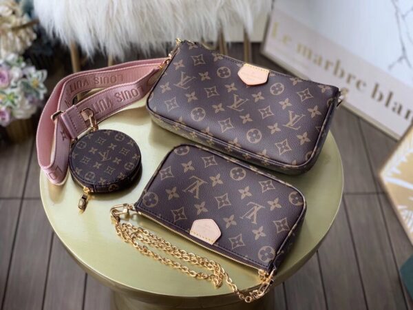 1:1 Replica Louis Vuitton LV Multi Pochette Accessoires Monogram Canvas Luxury Bag For Women M44840 - 24cm