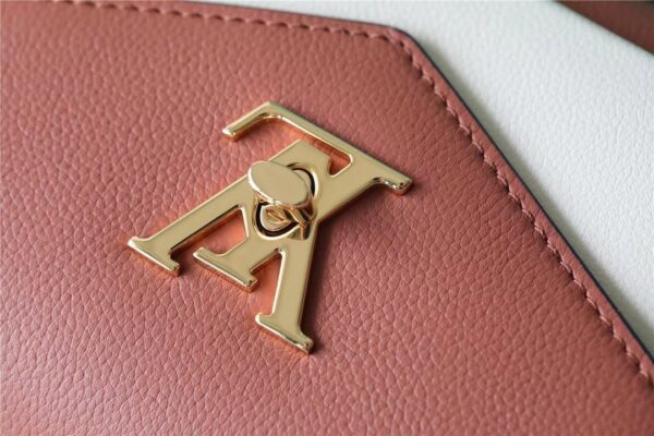 1:1 Replica Louis Vuitton LV Mylockme Chain Bag Brown/ Quartz White Luxury Bag For Women - 8.9in/22.5cm