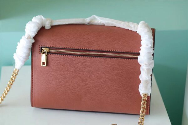 1:1 Replica Louis Vuitton LV Mylockme Chain Bag Brown/ Quartz White Luxury Bag For Women - 8.9in/22.5cm