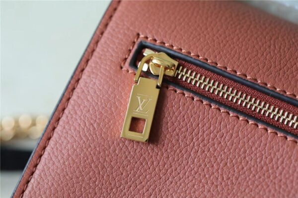 1:1 Replica Louis Vuitton LV Mylockme Chain Bag Brown/ Quartz White Luxury Bag For Women - 8.9in/22.5cm