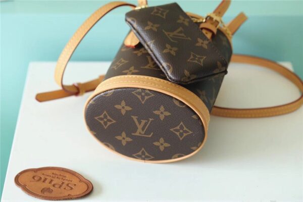 1:1 Replica Louis Vuitton LV Nano Bucket Bag Monogram Canvas Brown Luxury Bag For Women Brown - 6.7in/17cm