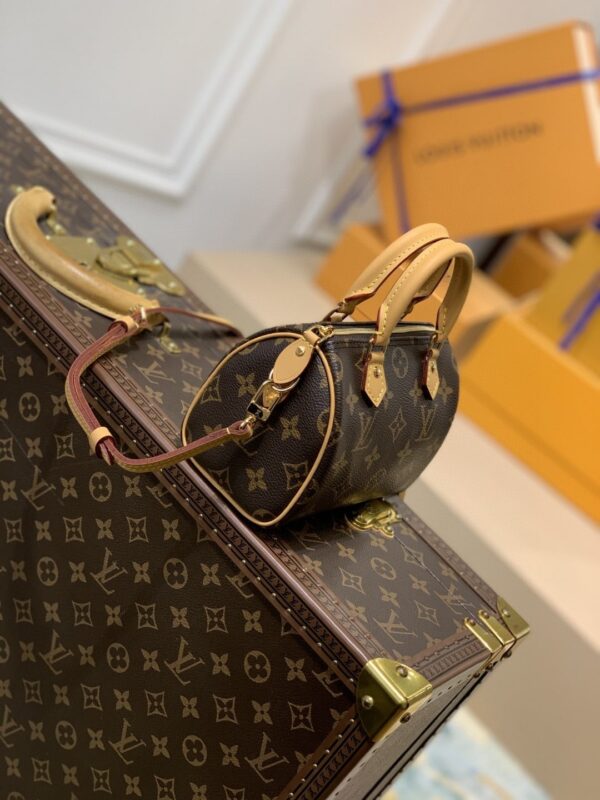 1:1 Replica Louis Vuitton LV Nano Speedy Monogram Canvas Luxury Bag For Women M81085 - 6.3in/16cm