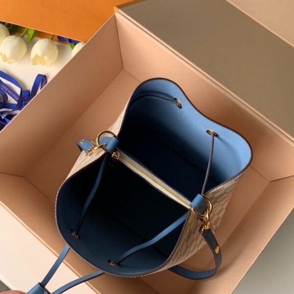 1:1 Replica Louis Vuitton LV NéoNoé MM Damier Azur Canvas Luxury Bag For Women N40153 - 10.2in/26cm