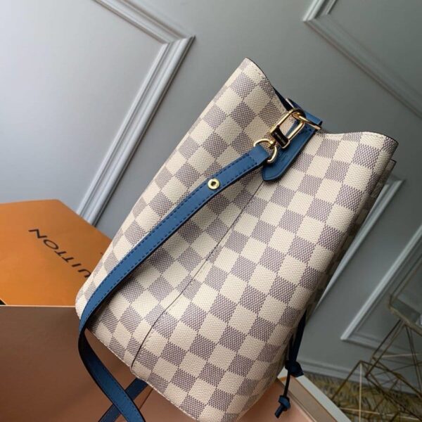 1:1 Replica Louis Vuitton LV NéoNoé MM Damier Azur Canvas Luxury Bag For Women N40153 - 10.2in/26cm