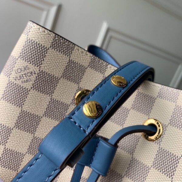 1:1 Replica Louis Vuitton LV NéoNoé MM Damier Azur Canvas Luxury Bag For Women N40153 - 10.2in/26cm