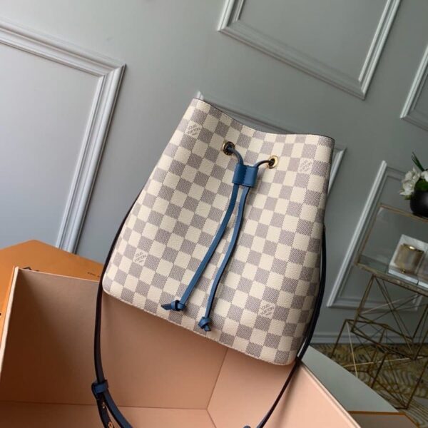 1:1 Replica Louis Vuitton LV NéoNoé MM Damier Azur Canvas Luxury Bag For Women N40153 - 10.2in/26cm