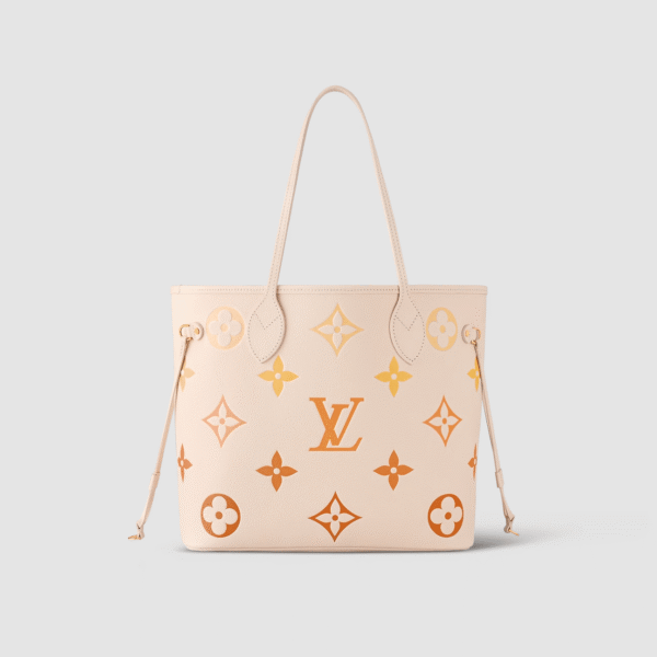 1:1 Replica Louis Vuitton LV Neverfull MM Monogram Empreinte Beige Clair Luxury Women Bag M46516 30.9cm/ 12.2in