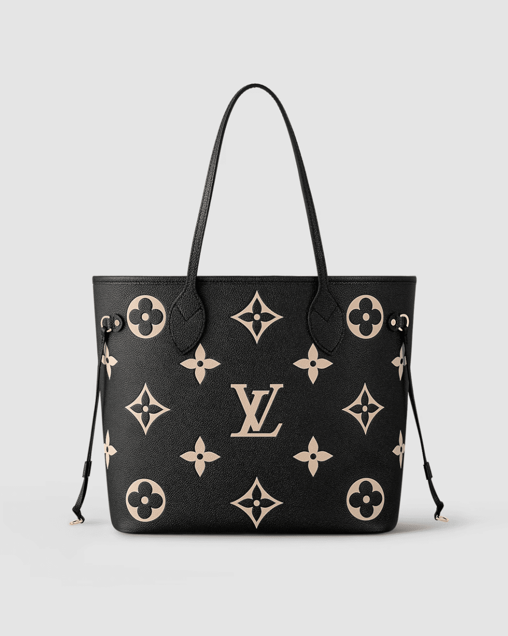 1:1 Replica Louis Vuitton LV Neverfull MM Monogram Empreinte Leather Black Luxury Bag For Women M58907 - 31cm/ 12.2in