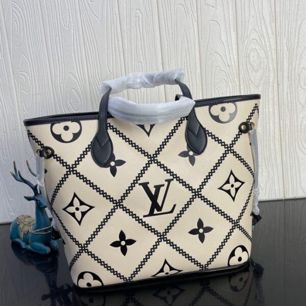 1:1 Replica Louis Vuitton LV Neverfull MM Monogram Empreinte Leather Luxury Bag For Women M46039 - 12.2in/31cm